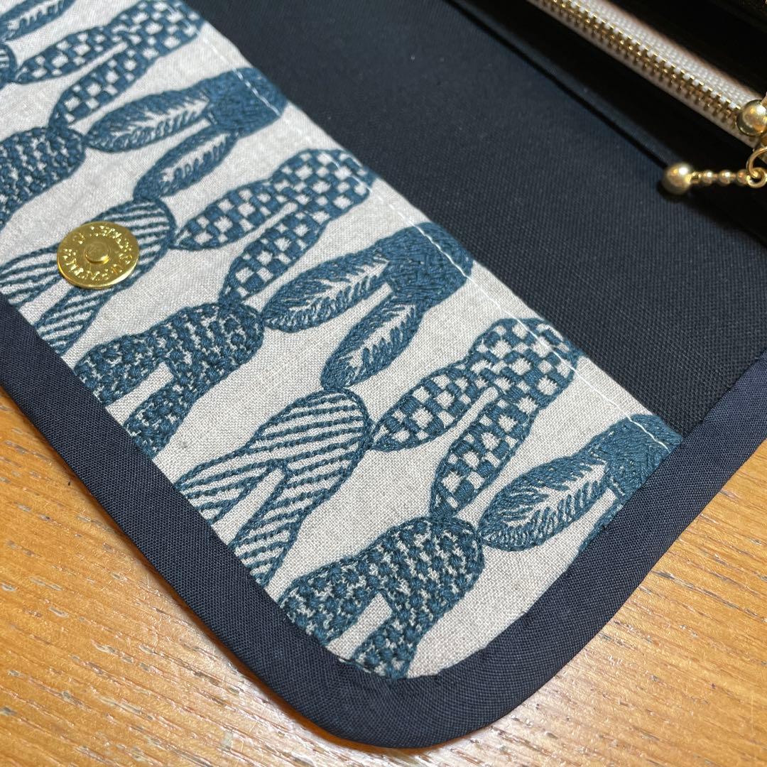 長財布　やりくり財布　ハンドメイド　ミナペルホネン