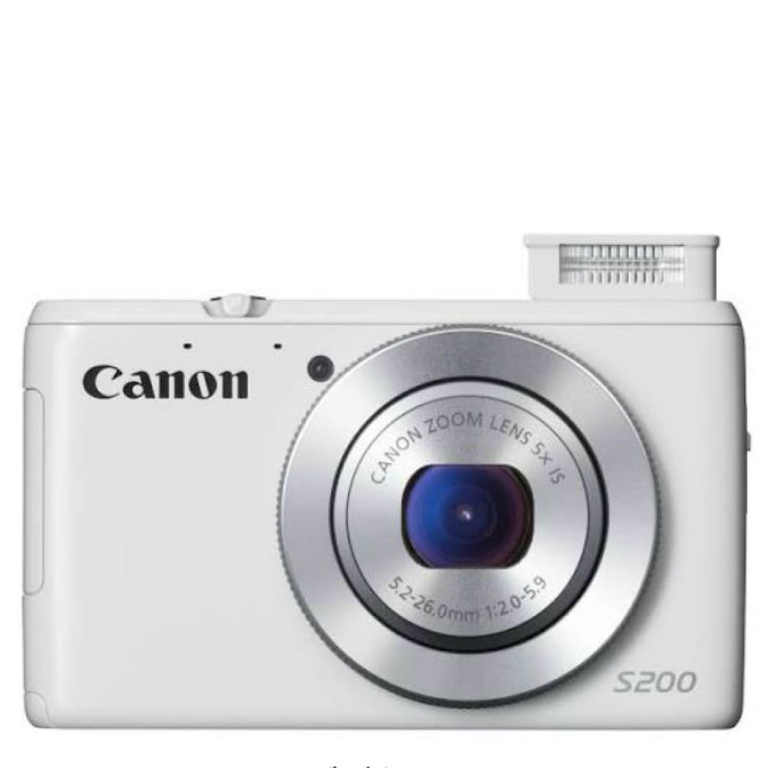 動作良好　美品　PowerShot S200 Canon　白　white