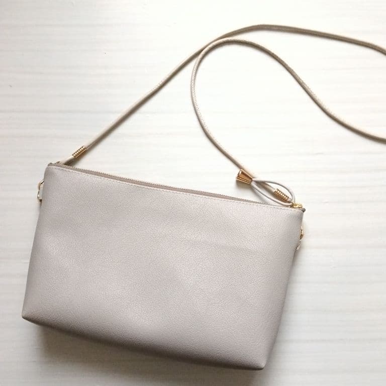 ミナペルホネン　スマホゆったりポシェット　rosy　ブルー×ピンク