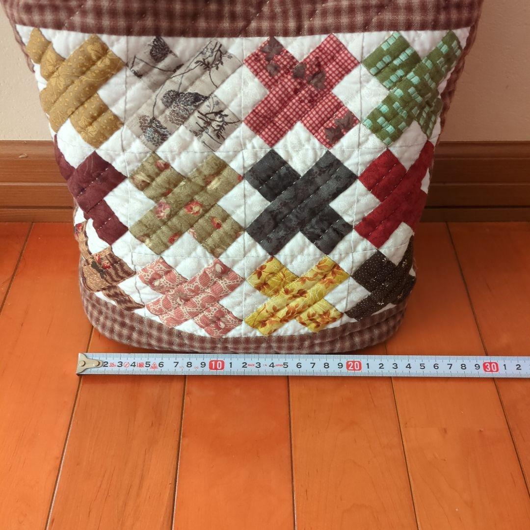 パッチワークキルティングトートバッグ