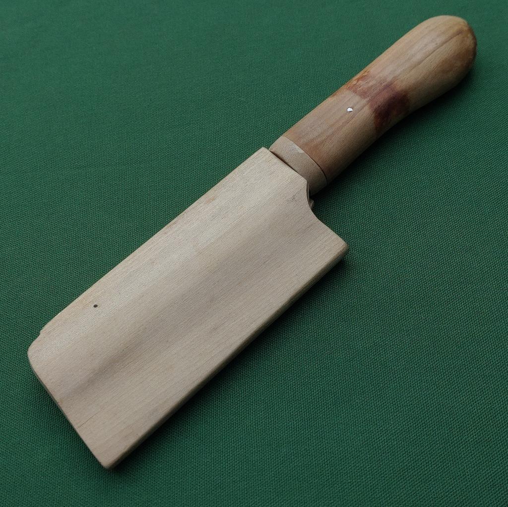 花切鉈 特製 本割込 刃長約80㎜ 木製鞘付 華道 生花 なた ナタ《0219》