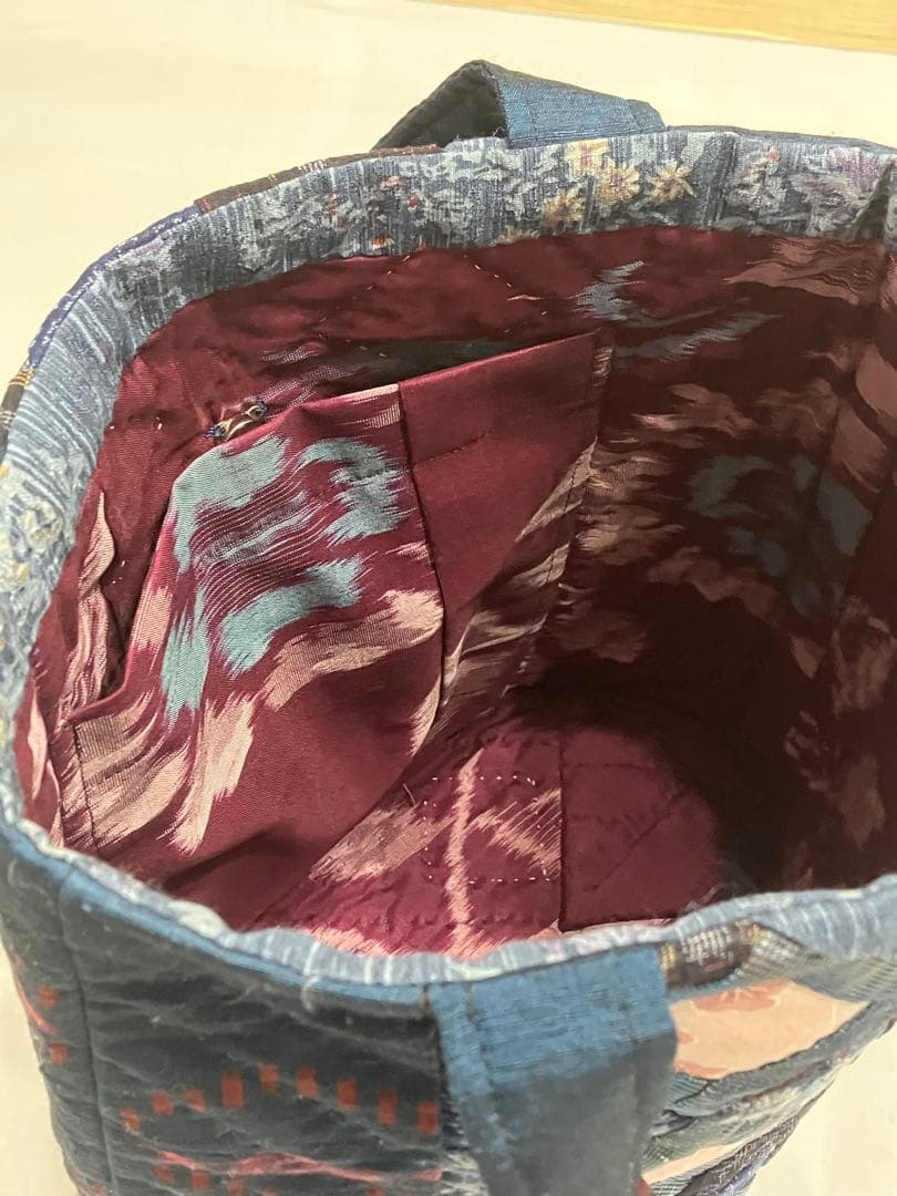 ハンドメイド　パッチワーク　古布　着物リメイク　和風