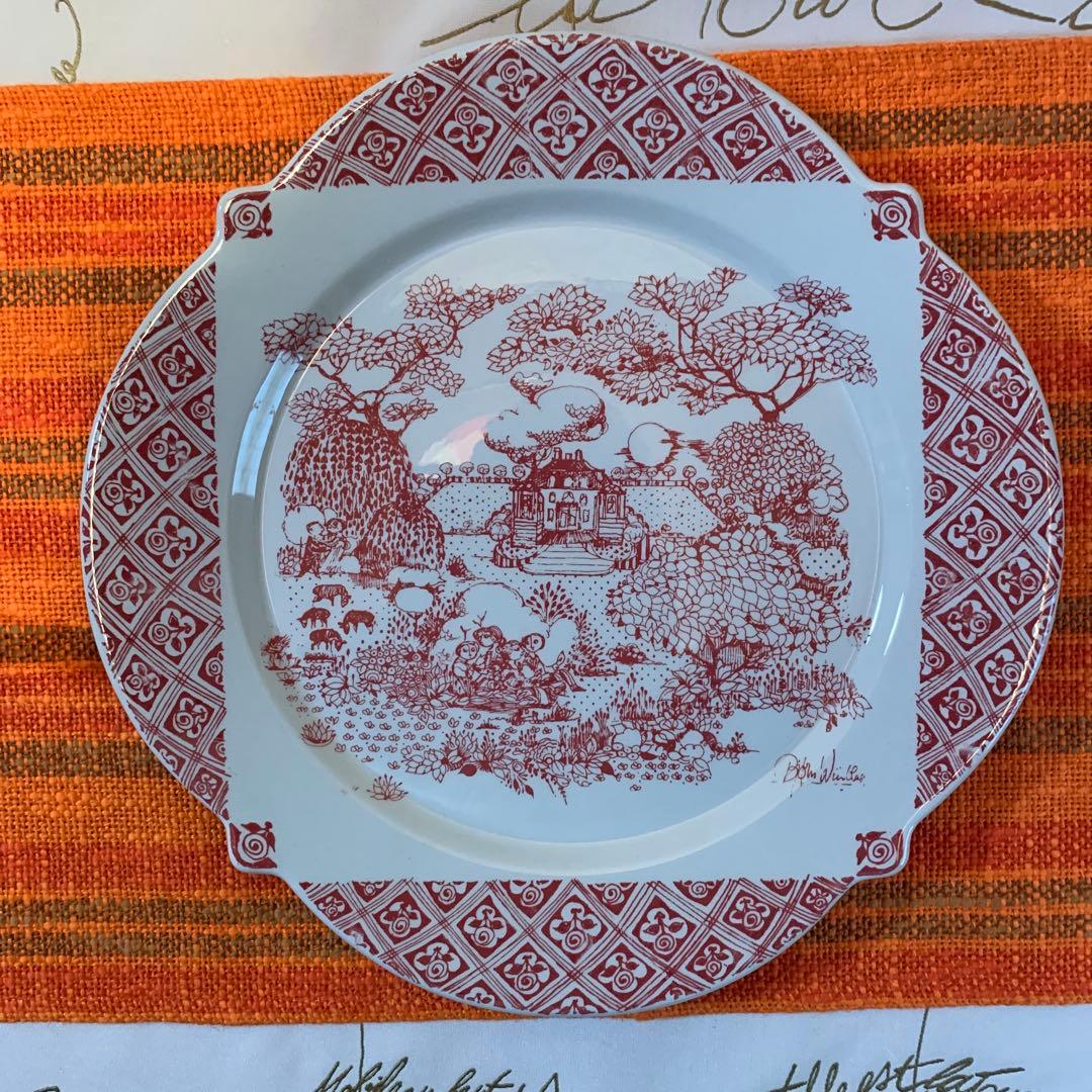 ビヨンヴィンブラッド　ビンテージ・ニモール窯の題名エルミタージュのレアな絵皿！