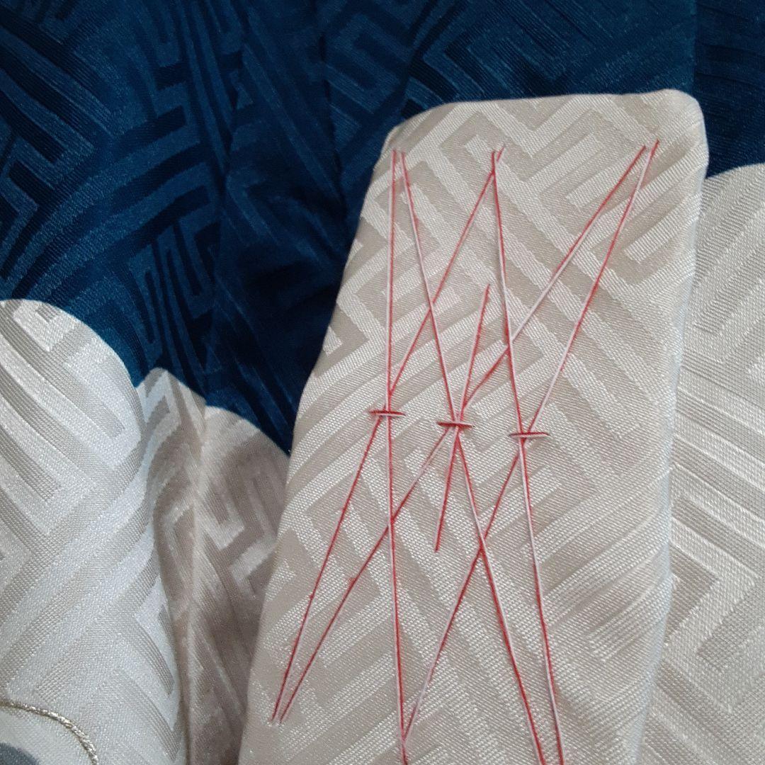 正絹　産着　着物長襦袢セット　鷹