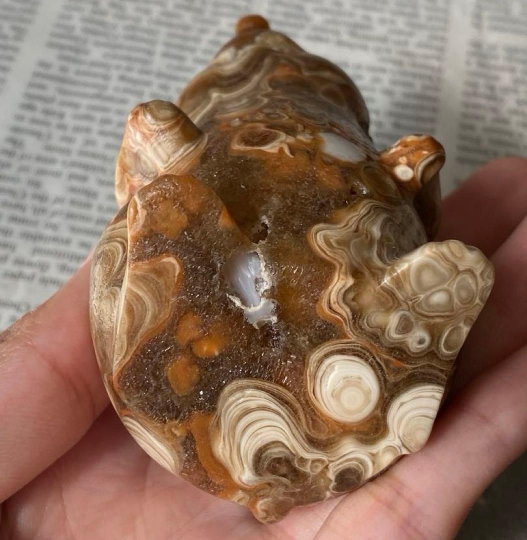 カルサイト ねずみちゃん 置物 天然石 パワーストーン カービング