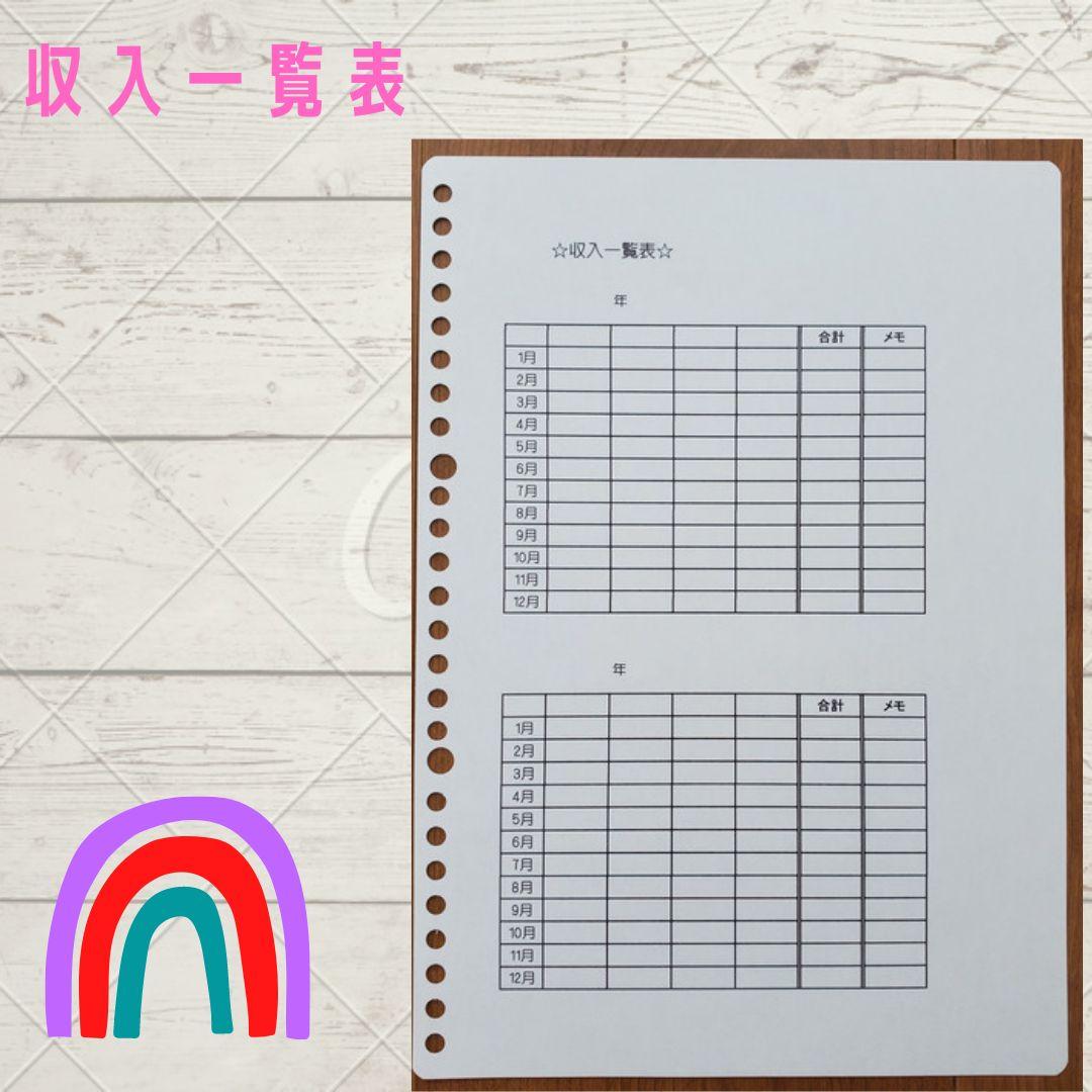 ルーズリーフ家計簿☆オプション家計管理