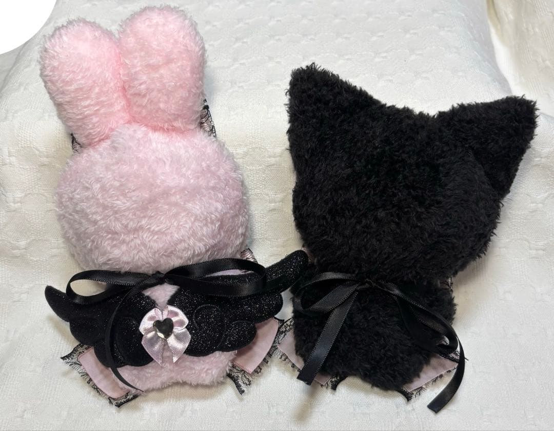 ちびぐるみ　ぬい服　11cm　２着セット　ピンク　ブラック　黒