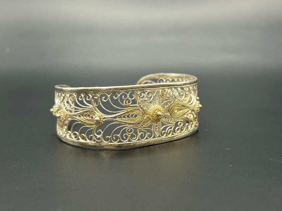 TOM 925 シルバー silver 銀線細工 バングル カフス