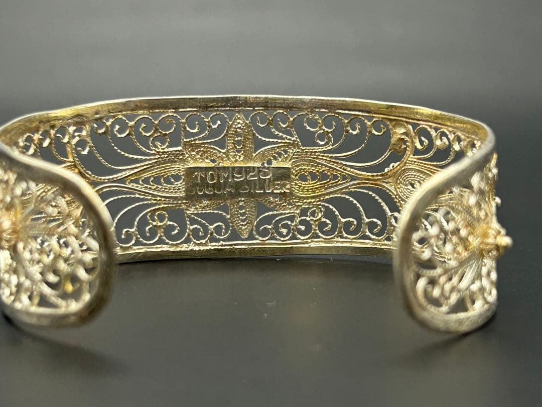 TOM 925 シルバー silver 銀線細工 バングル カフス