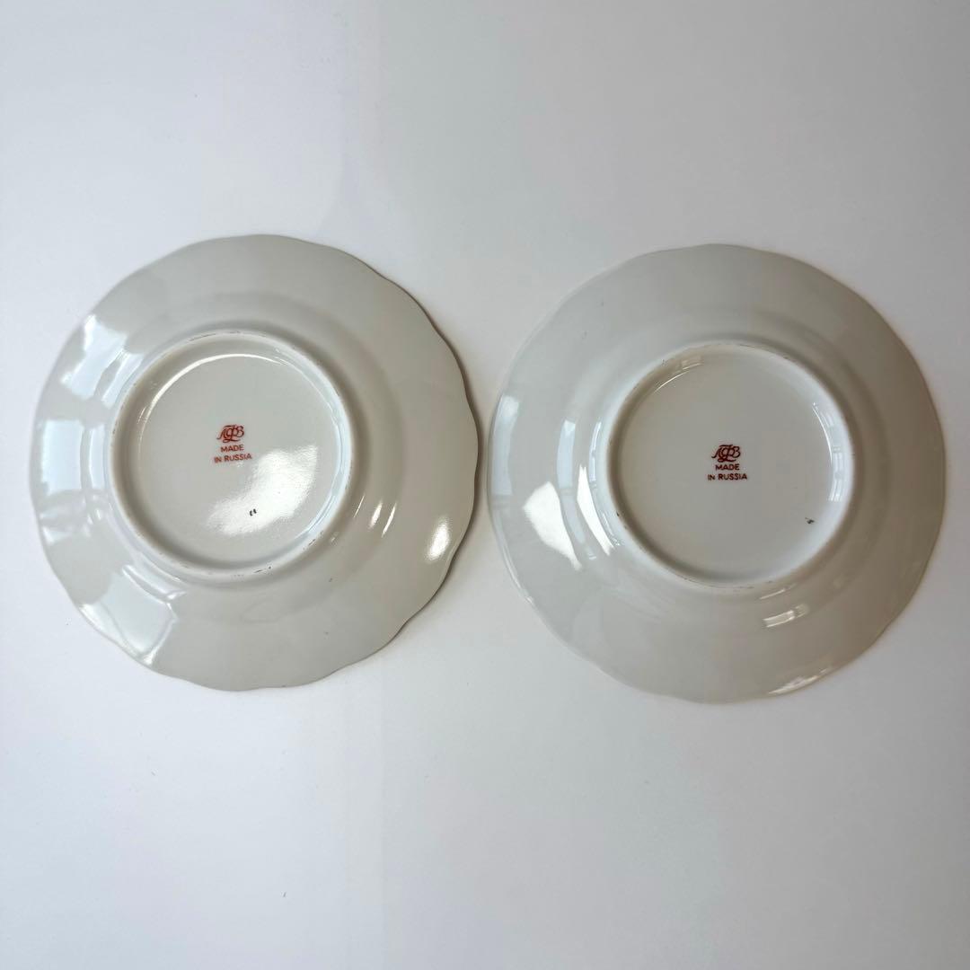 ロモノーソフ　ロシア製（旧ソ連）　お皿　6枚　高級食器