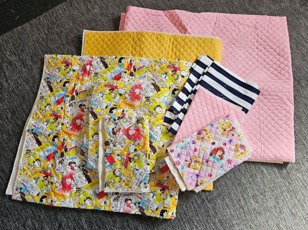 手芸素材セット 多様な布と材料