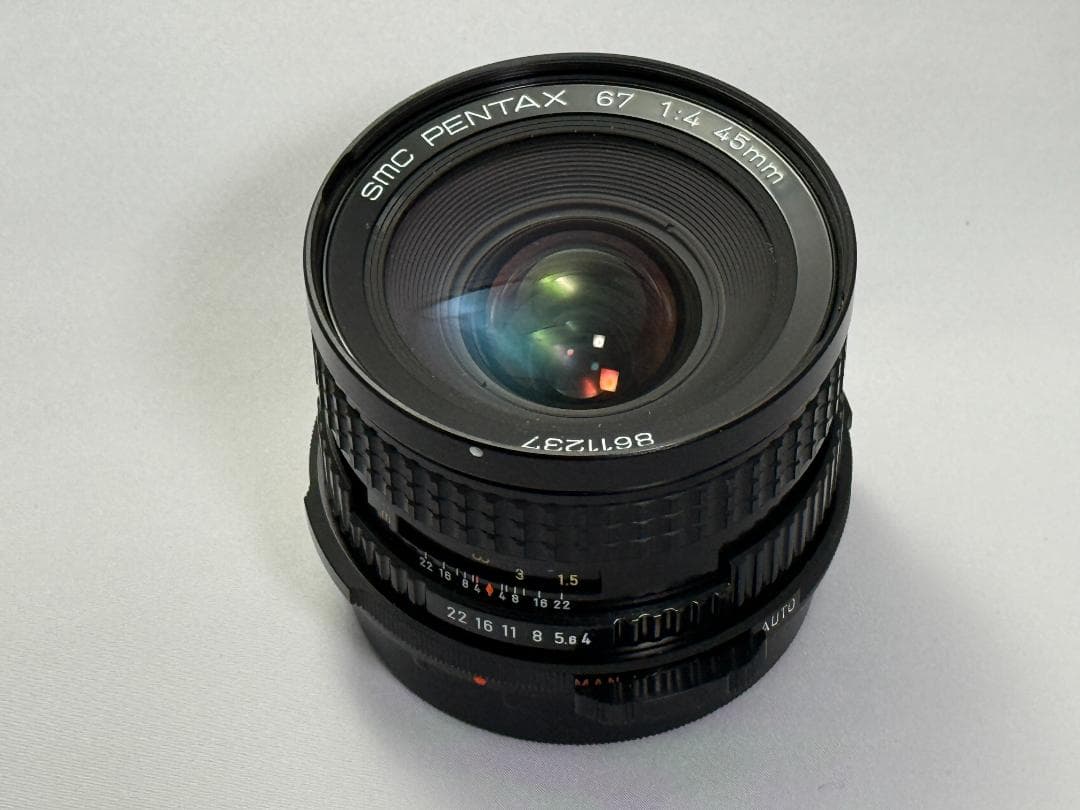 PENTAX SMC PENTAX 67 45mm f/4 フード付き