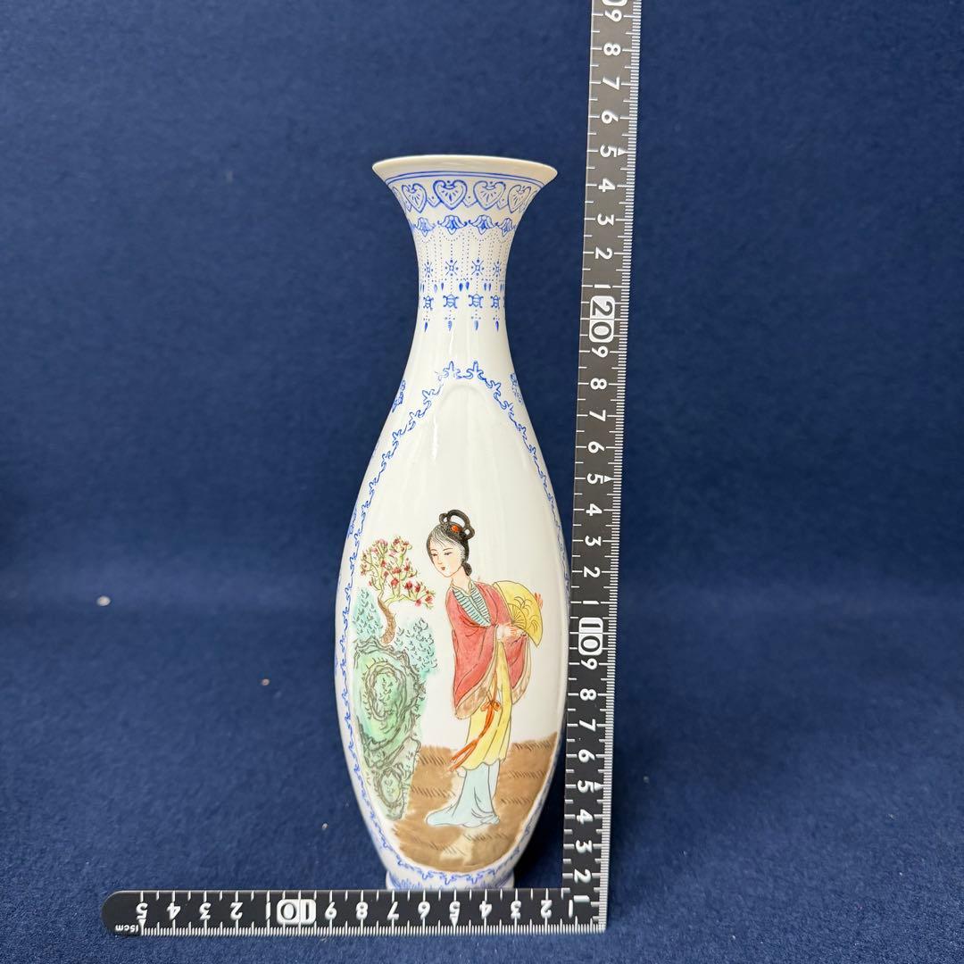 景徳鎮 花器 花瓶 唐物 中国 時代 古玩 当時物 旧家 蔵出 骨董品