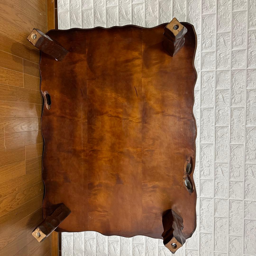 天然木　一枚板座卓