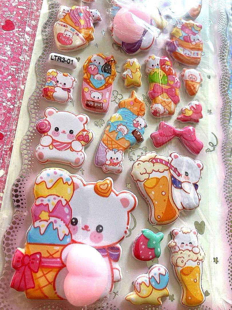 ぷくぷくシールまとめ売り　全14枚　　　サンリオ他