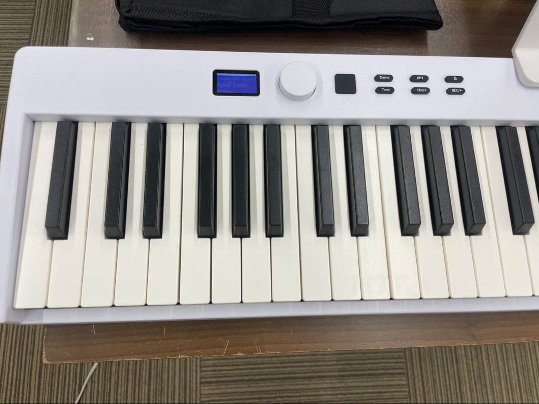 折りたたみ電子ピアノ　88鍵盤　充電タイプ　ブラック 鍵盤ライト機能