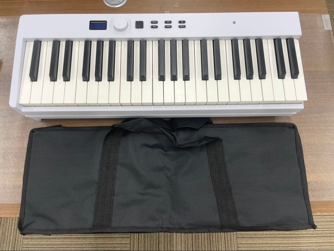 折りたたみ電子ピアノ　88鍵盤　充電タイプ　ブラック 鍵盤ライト機能