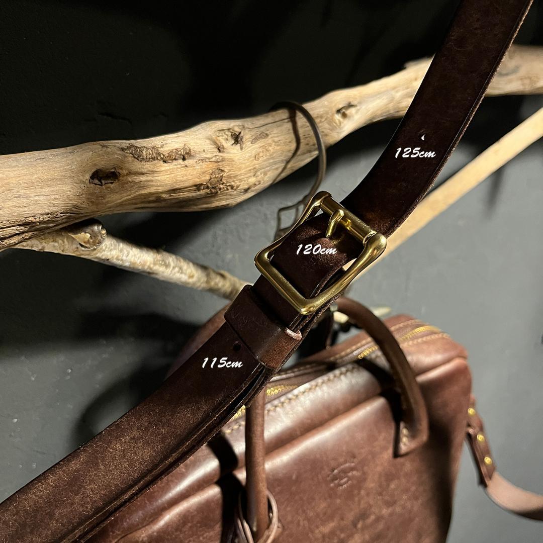 手作り一点物 プエブロレザー ショルダーバッグ チョコレート色 #357