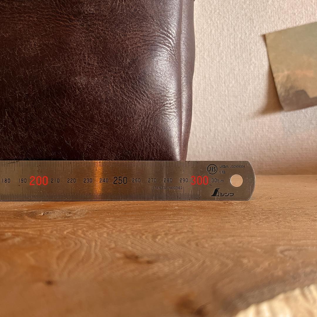 手作り一点物 プエブロレザー ショルダーバッグ チョコレート色 #357