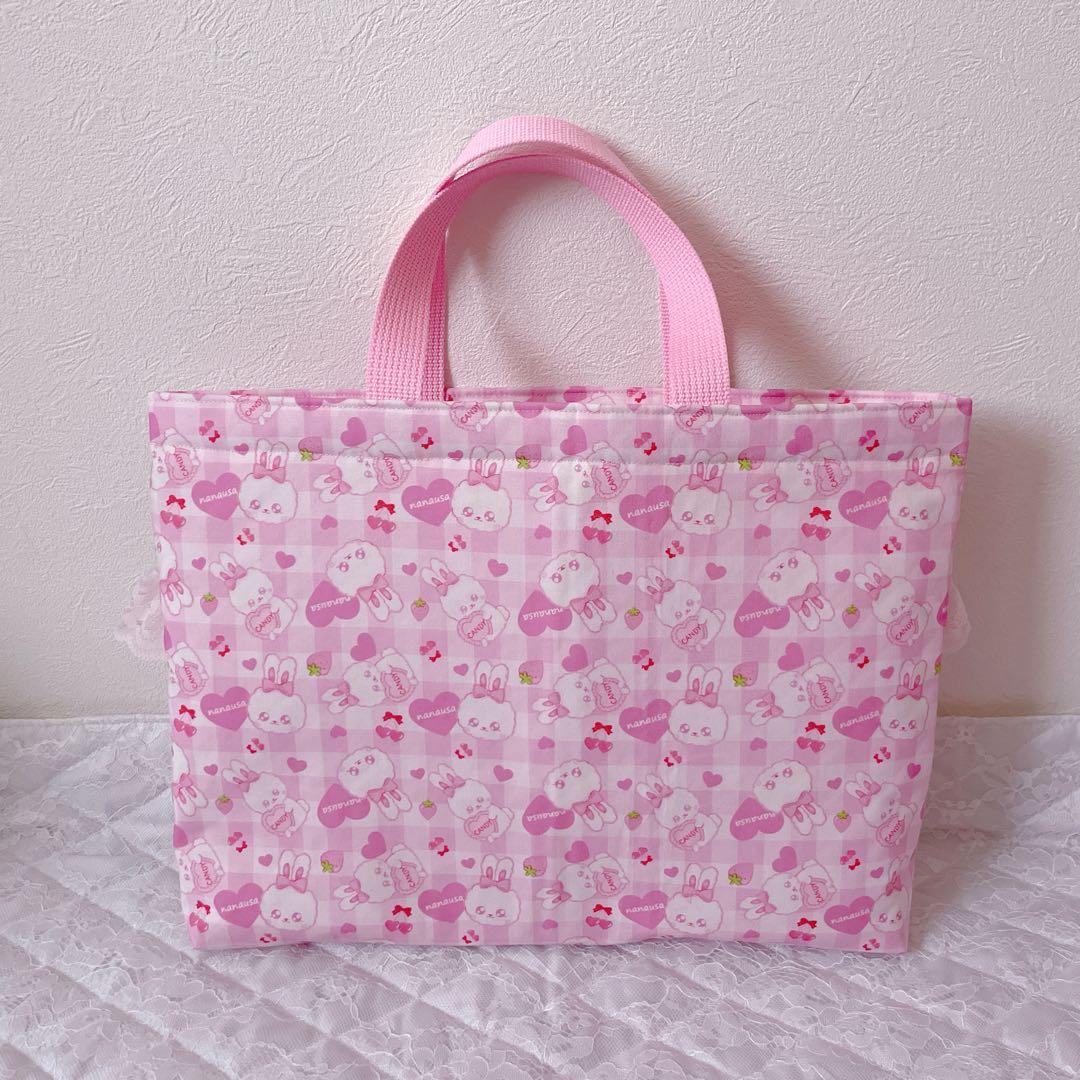 レッスンバッグ.体操服入れ.上靴袋3点セット♡うさぎチェックいちご柄❤︎現品限り‼︎