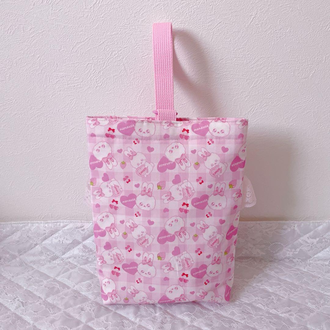 レッスンバッグ.体操服入れ.上靴袋3点セット♡うさぎチェックいちご柄❤︎現品限り‼︎
