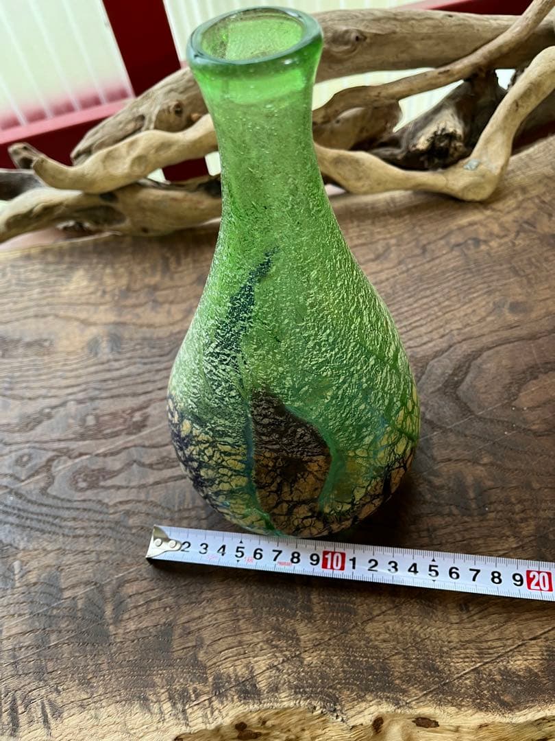 希少！／稲嶺盛吉／花瓶／琉球ガラス／民芸品【未使用品】