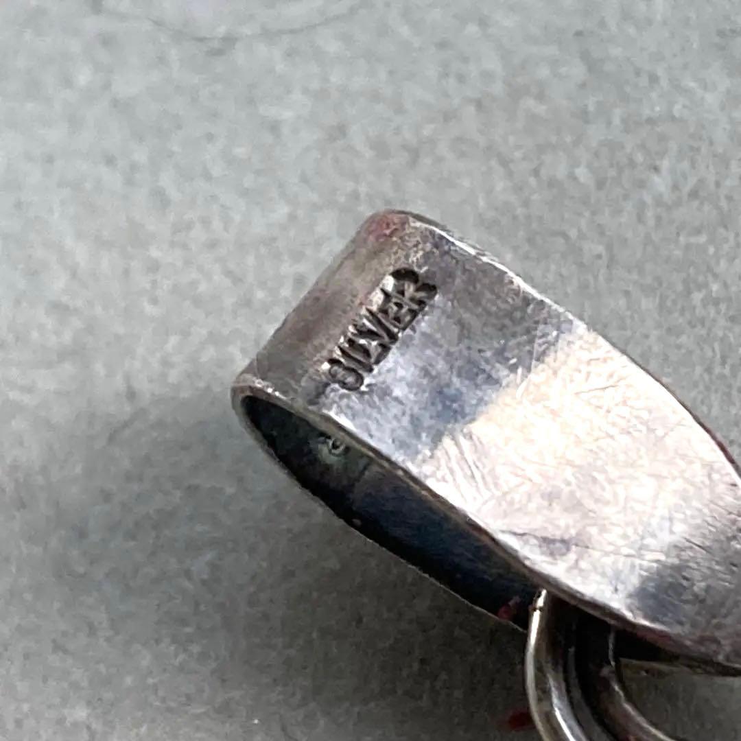 彫金作品　SILVER950 琥珀 ペンダントトップ