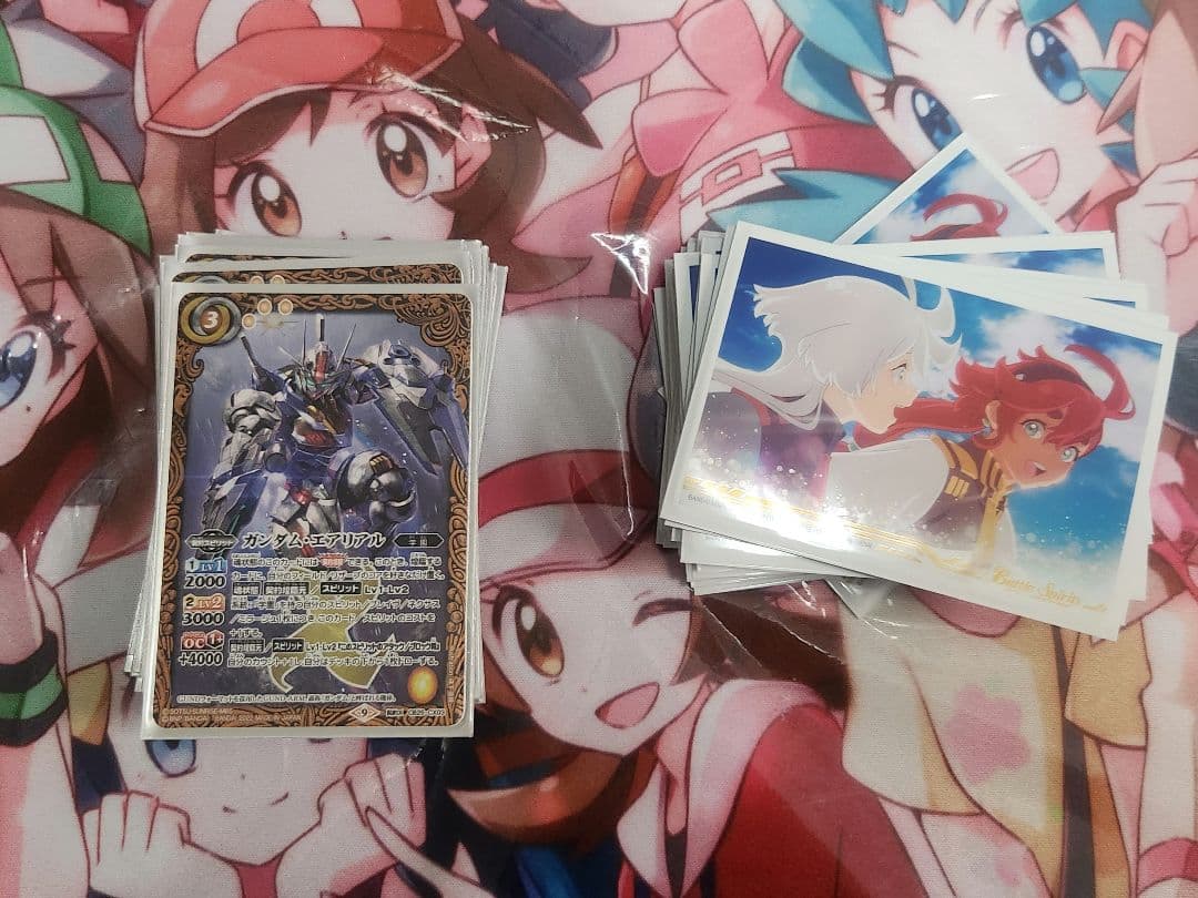 バトルスピリッツ　デッキ　水星の魔女 学園 エアリアル　ガンダム　スリーブ付き