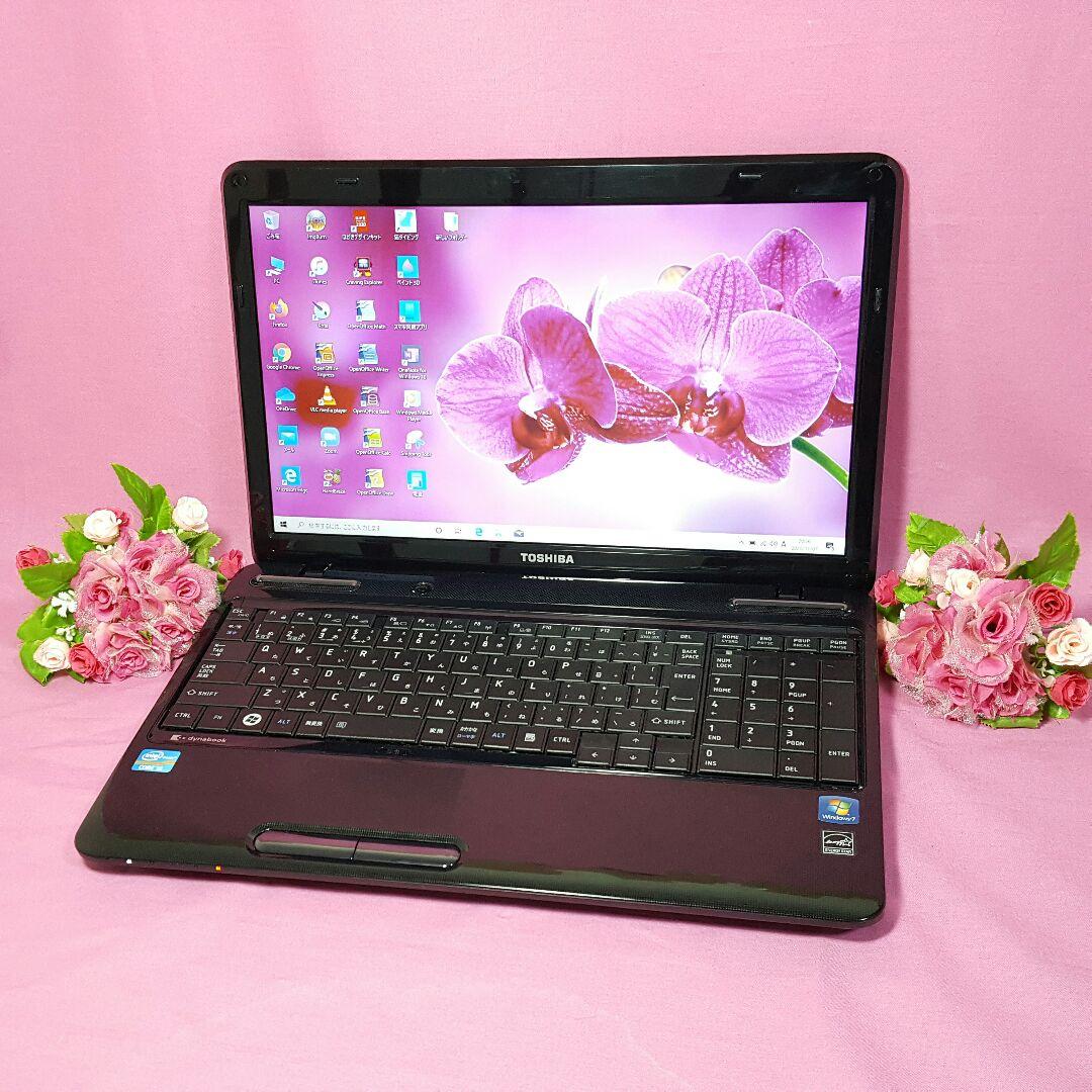 ブラック色✱ダイナブック✱Win10✱2世代Core-i5&メモリ4G✱テンキ付