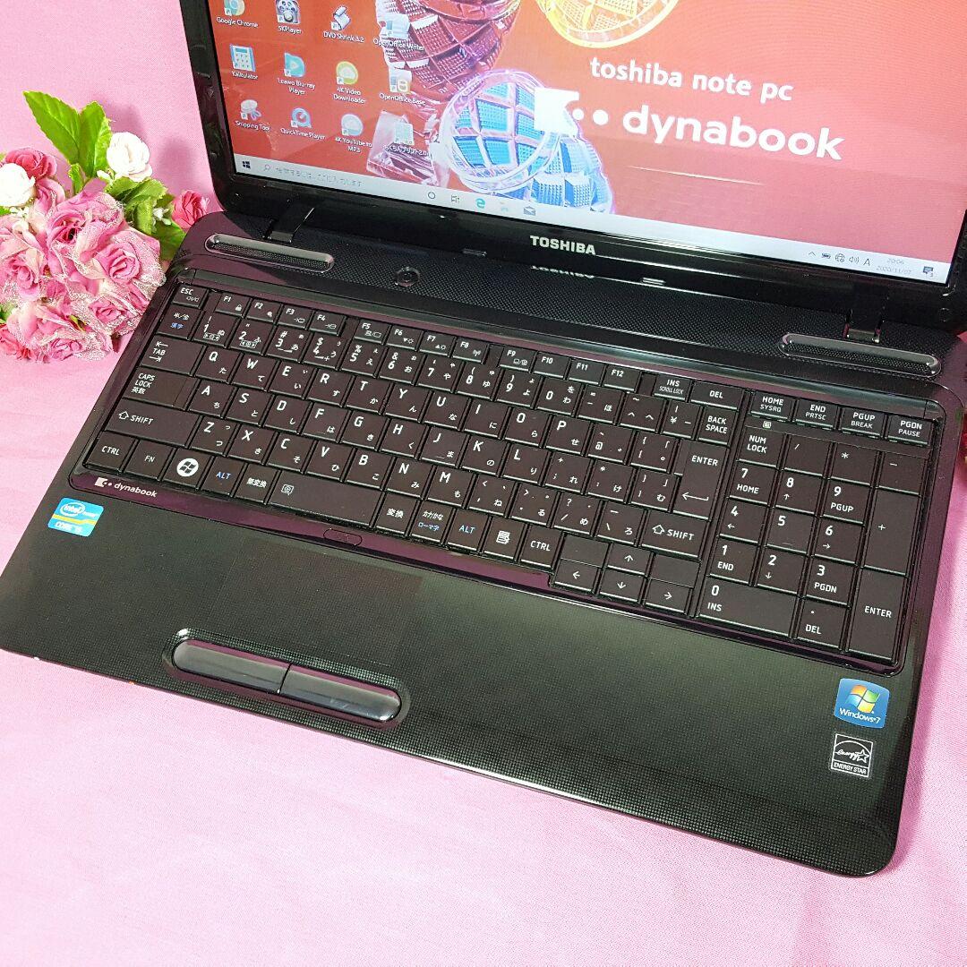 ブラック色✱ダイナブック✱Win10✱2世代Core-i5&メモリ4G✱テンキ付