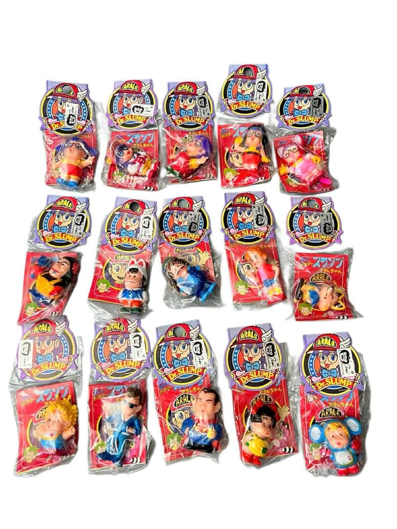 ★昭和レトロ★ポピー製　アラレちゃん消しゴム人形　影色15種　未開封品