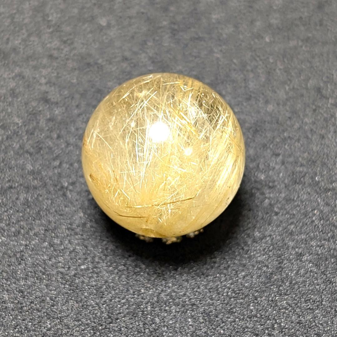 マロ ゴールドルチルクォーツ 粒売り 12ミリ 水晶 お守り効果 天然石