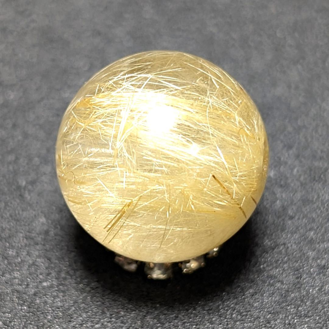 マロ ゴールドルチルクォーツ 粒売り 12ミリ 水晶 お守り効果 天然石