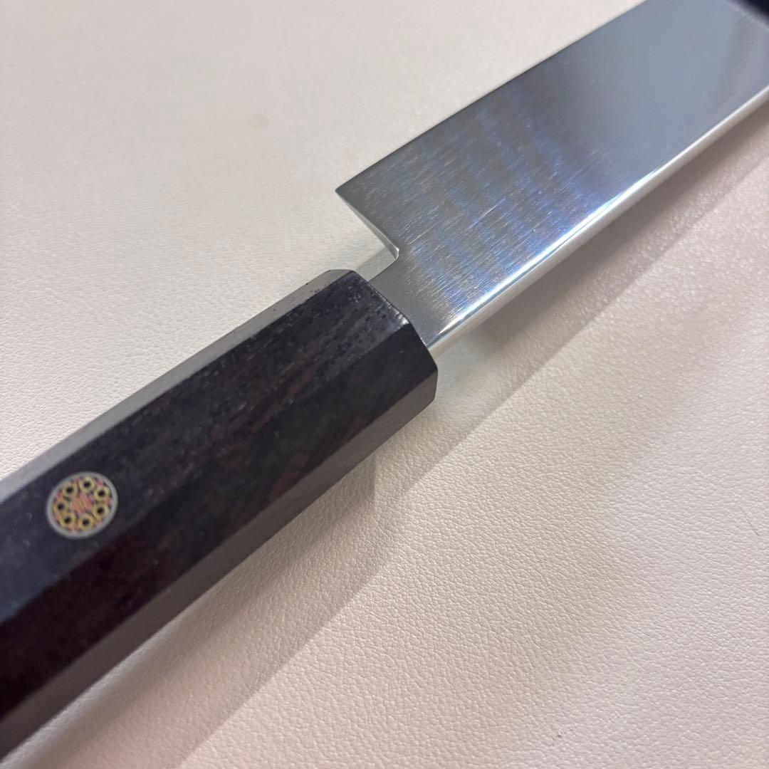 【特価限定】270mm 切付柳刃包丁 鏡面　黒檀八角柄 刺身包丁 「全鋼」'ᗤ