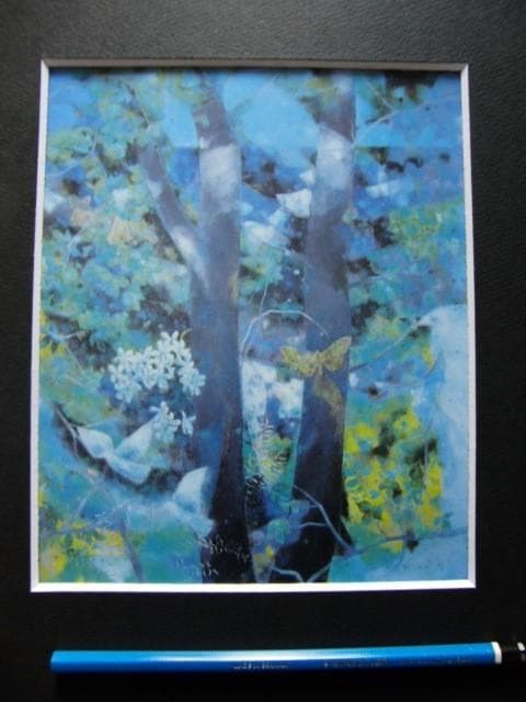 浜口 美和 【自然との会話】 希少画集画、状態良好、新品高級額装付