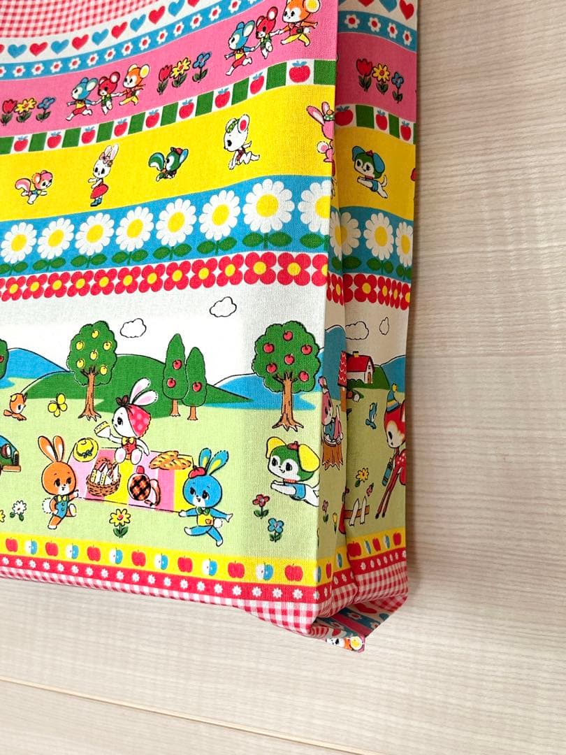 みーしゃ☆レジ袋型マイバッグ☆ハニーチューン☆ピクニックボーダー