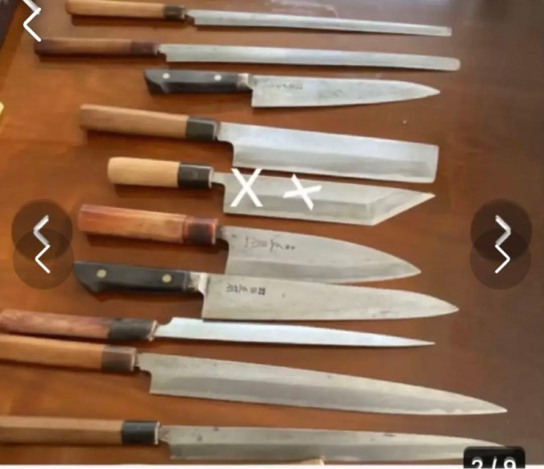 きれい創無いプロ向け 業者向け正本包丁9本ケス付き11点セット