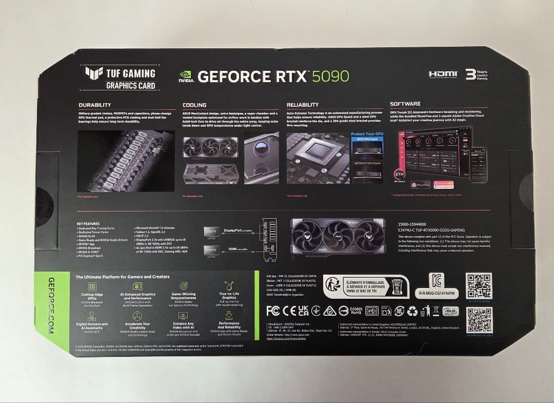 新品ASUS TUF Gaming GeForce RTX5090 32GB
