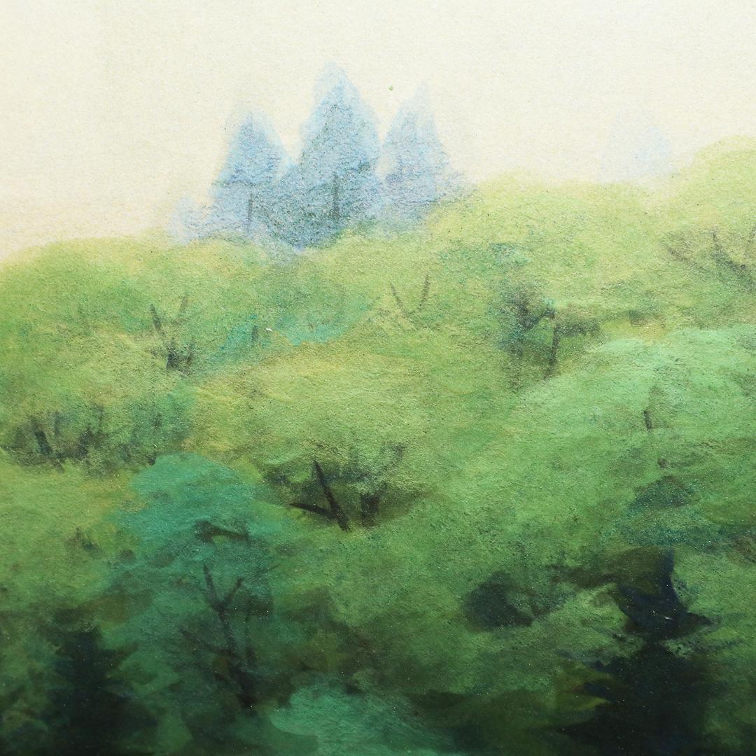 箕輪春光 『彩映』 共シール 絵画 油彩 F8号 箕輪芳二 真作