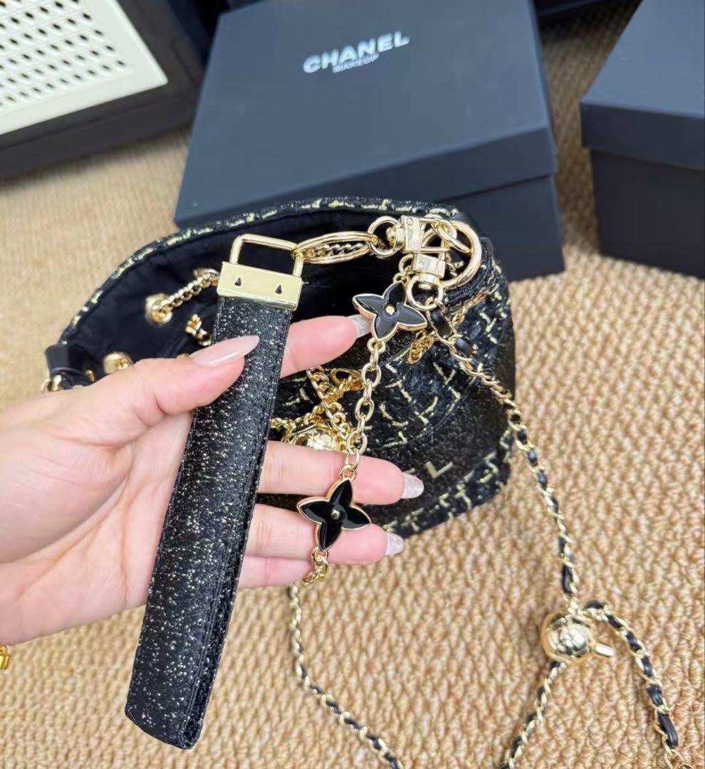 CHANEL ノベルティ　ツイード　ショルダーバッグ　ポーチ　 非売品　ブラック