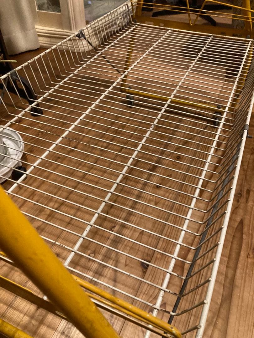 昭和レトロ　ワイヤーラック3段仕様　キャスター付ガーデニング　シャビーラック13