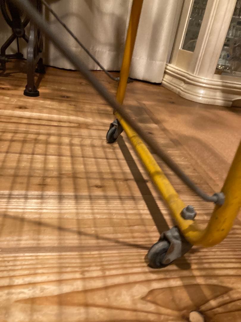 昭和レトロ　ワイヤーラック3段仕様　キャスター付ガーデニング　シャビーラック13