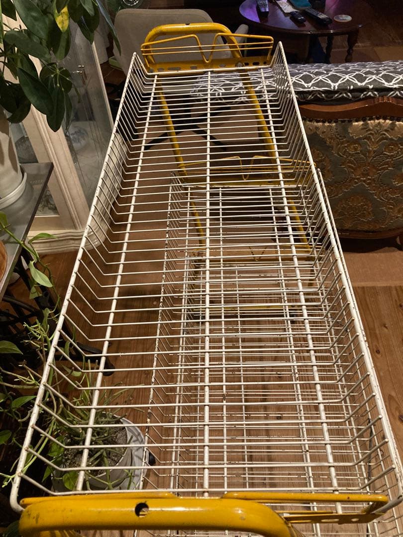 昭和レトロ　ワイヤーラック3段仕様　キャスター付ガーデニング　シャビーラック13
