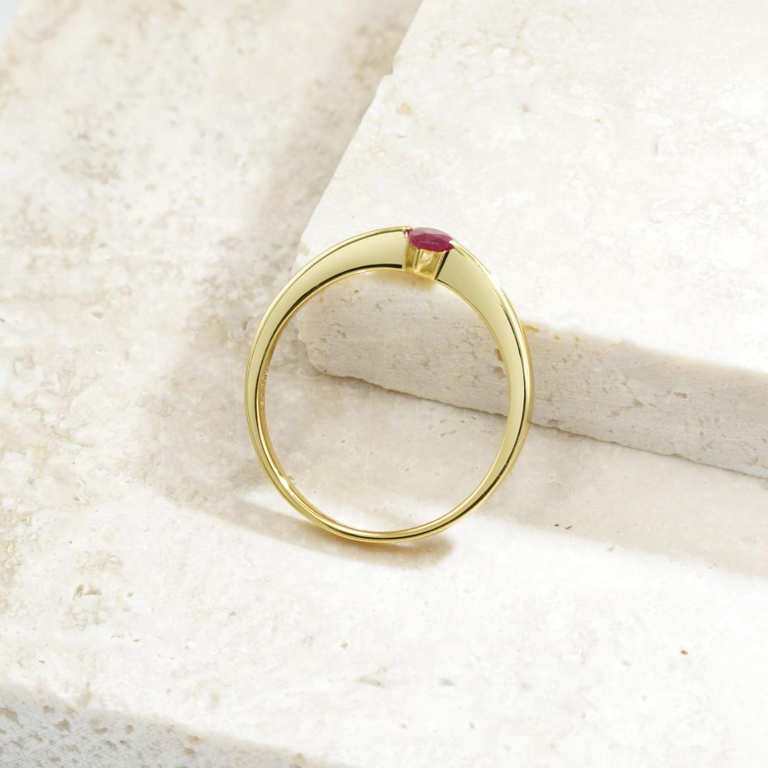 ルビーティアドロップリング R231226-1（4週間発送）