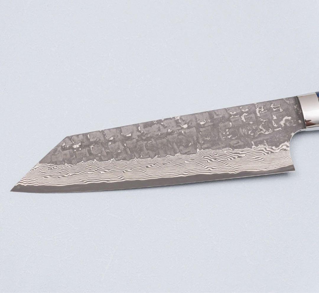佐治武士　クロス槌目　黒打ち　vg10 文化180mm