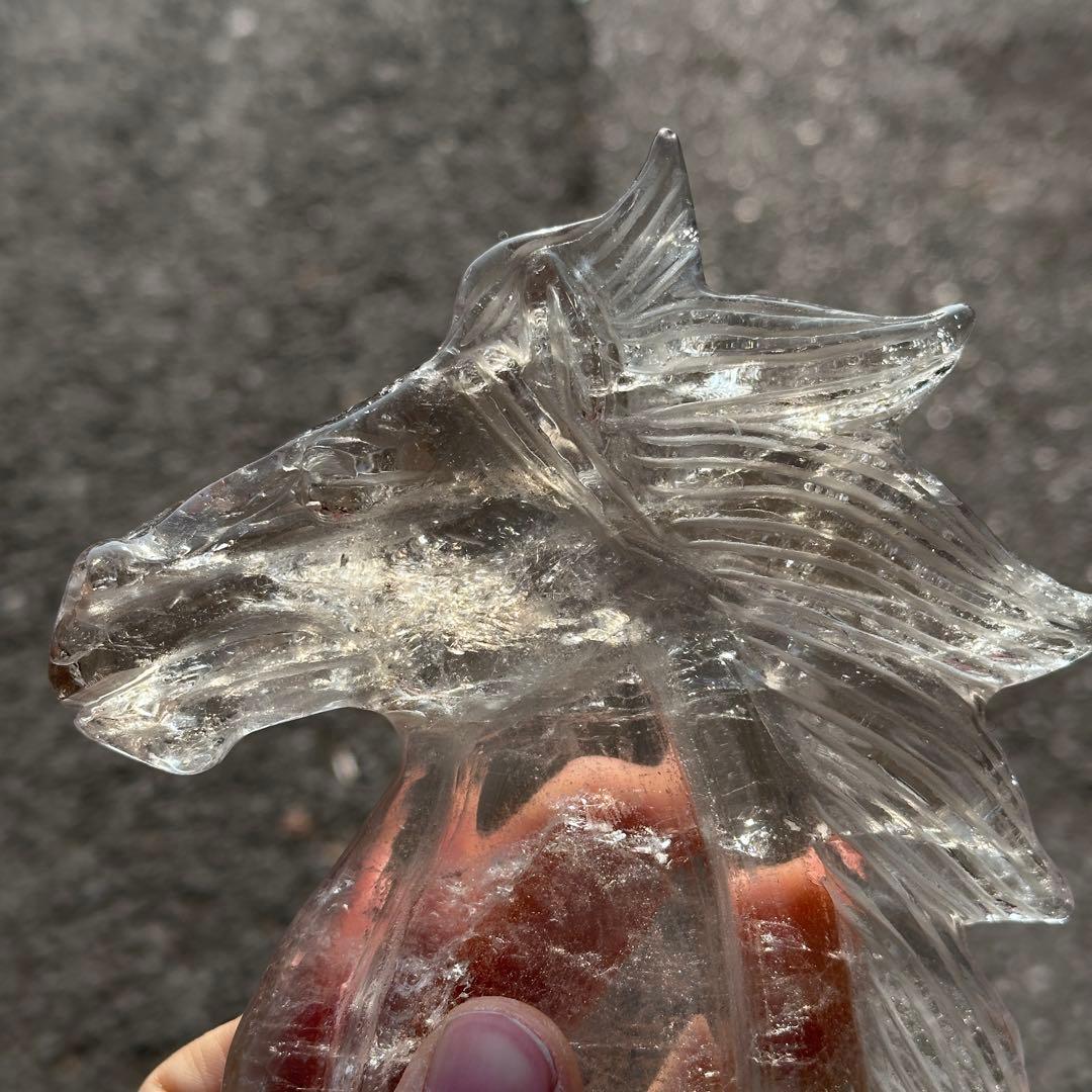 天然石 水晶のユニコーン　置物　ご購入前に在庫確認必要G.220