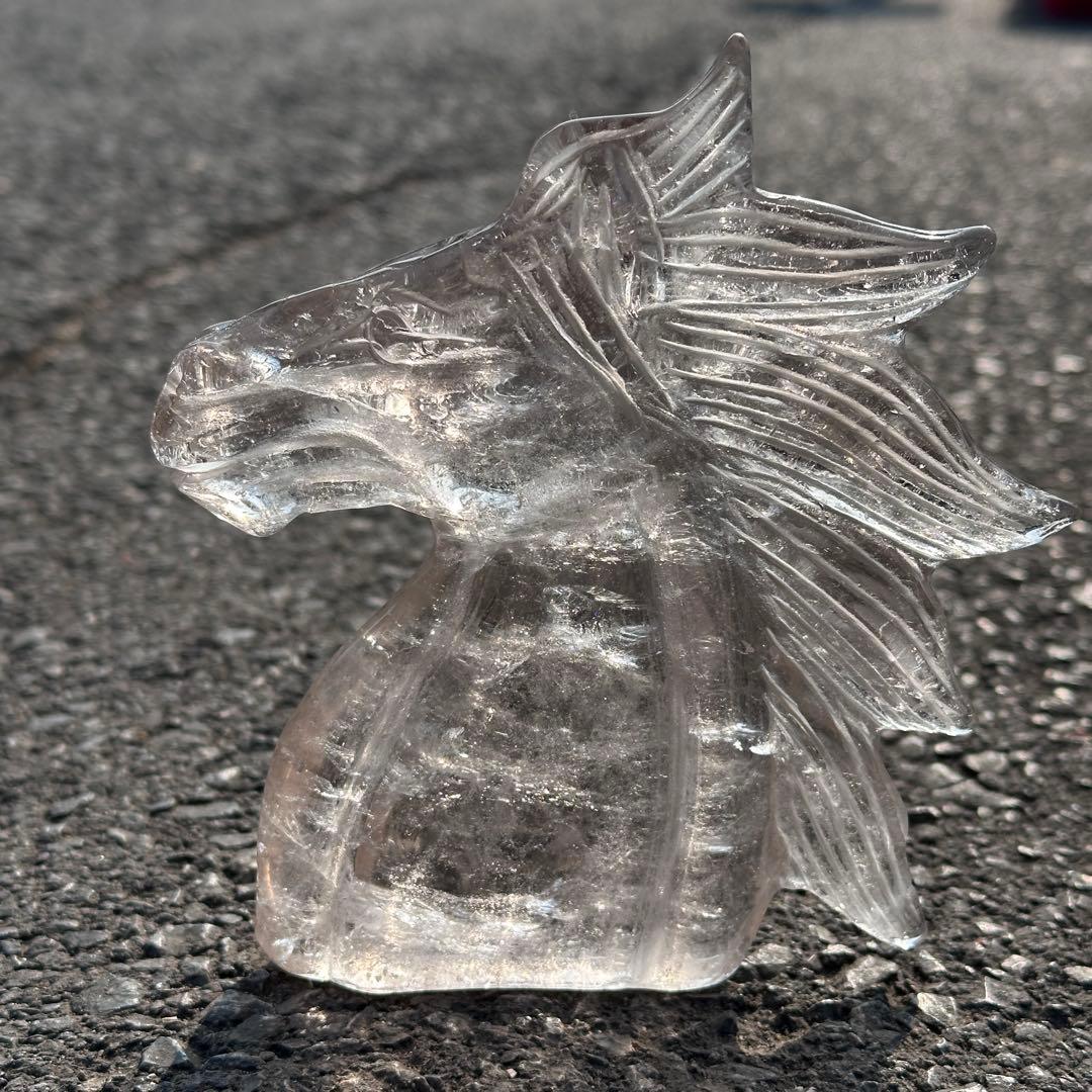 天然石 水晶のユニコーン　置物　ご購入前に在庫確認必要G.220