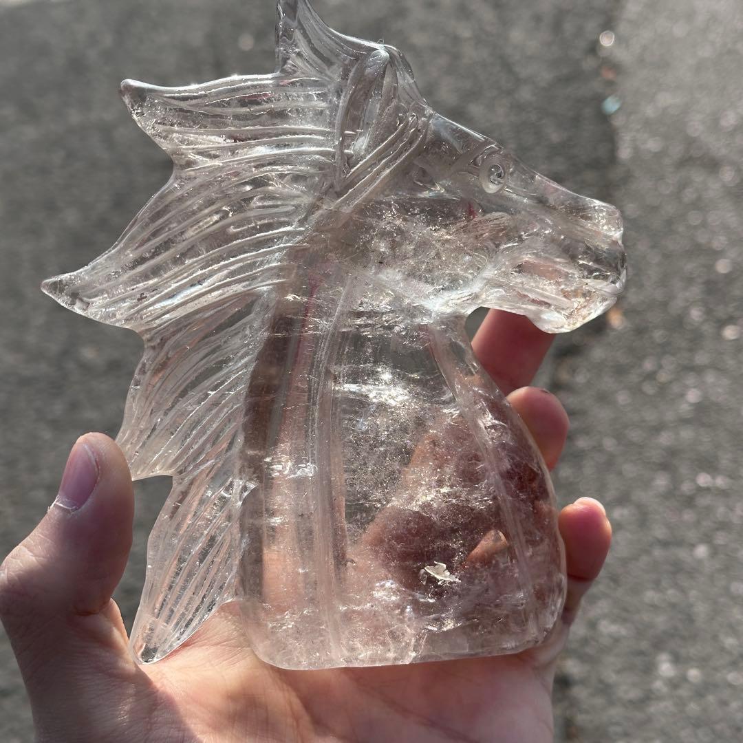 天然石 水晶のユニコーン　置物　ご購入前に在庫確認必要G.220