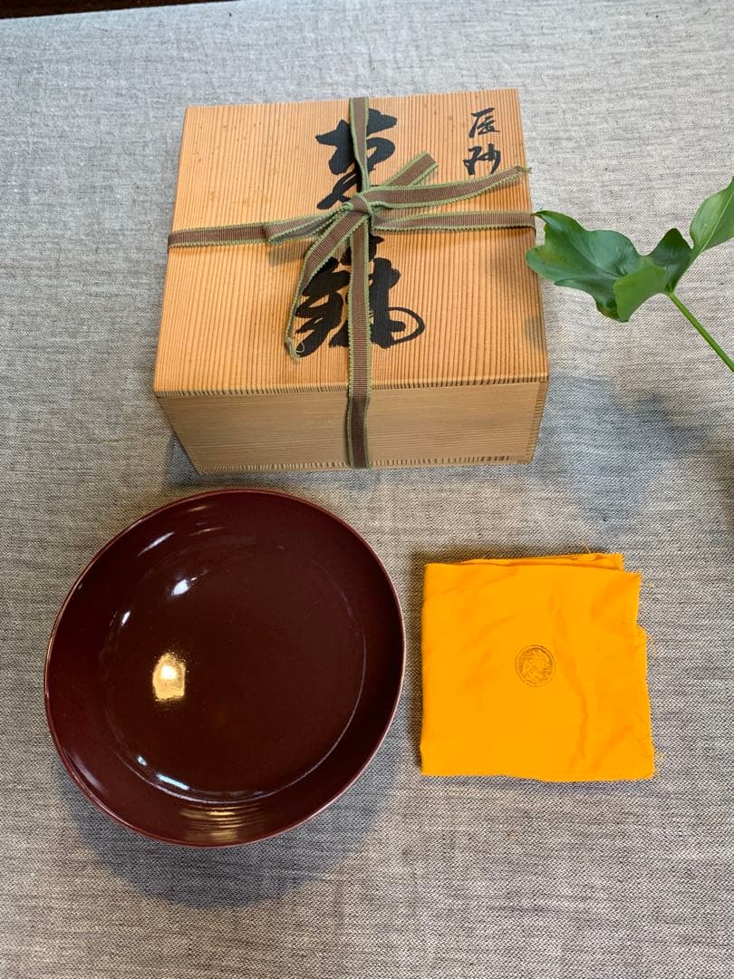 北村和善 辰砂 菓子鉢｜茶席に映える深紅｜共箱・共布・御室焼き　仁清焼き