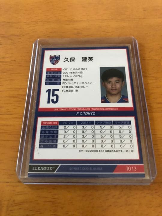 2018 FC東京　久保建英 ルーキーカード